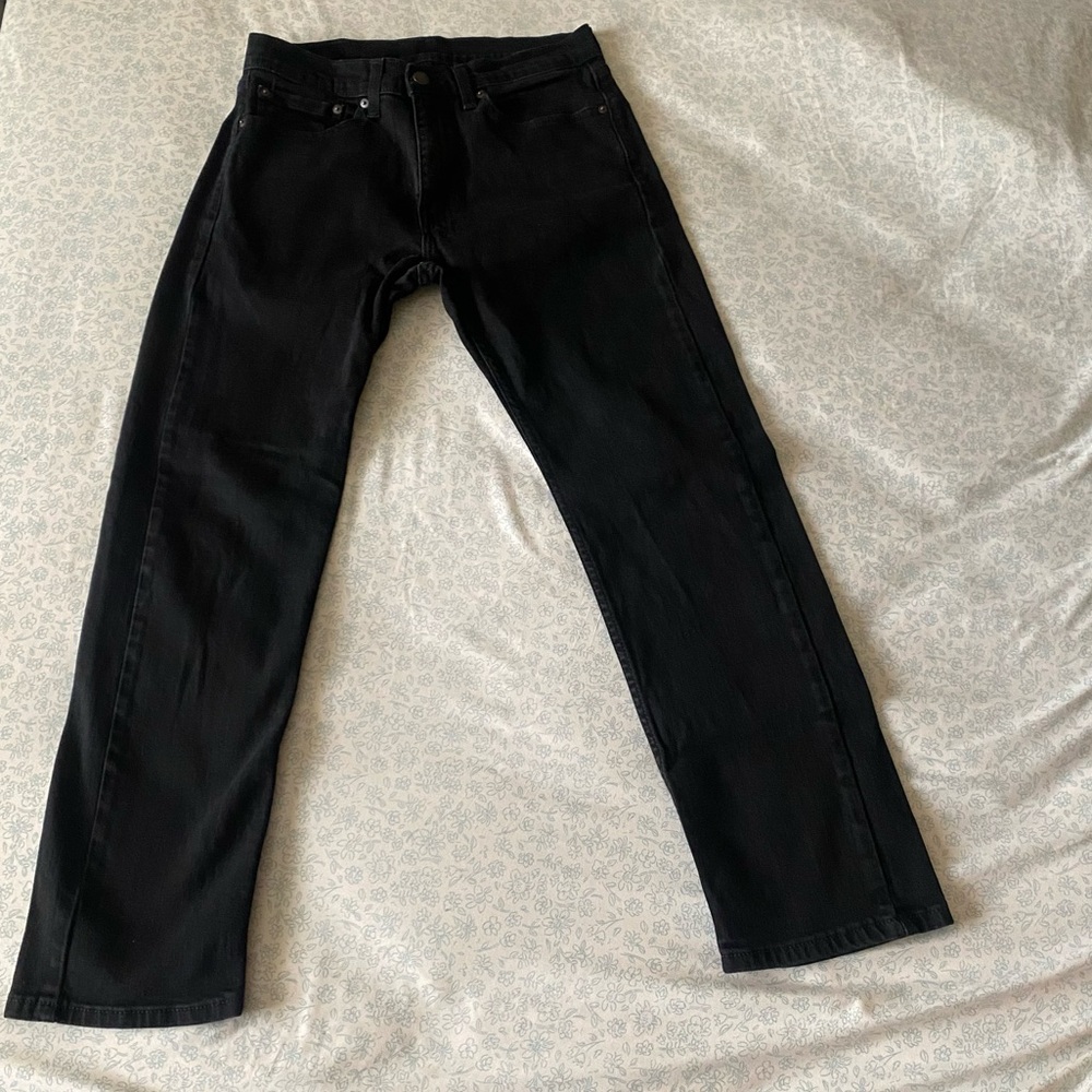 505 Levi’s Black Straight Leg Jeans Men’s 31x30